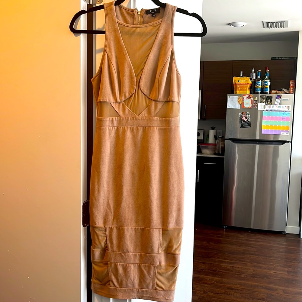 Tan bodycon dress